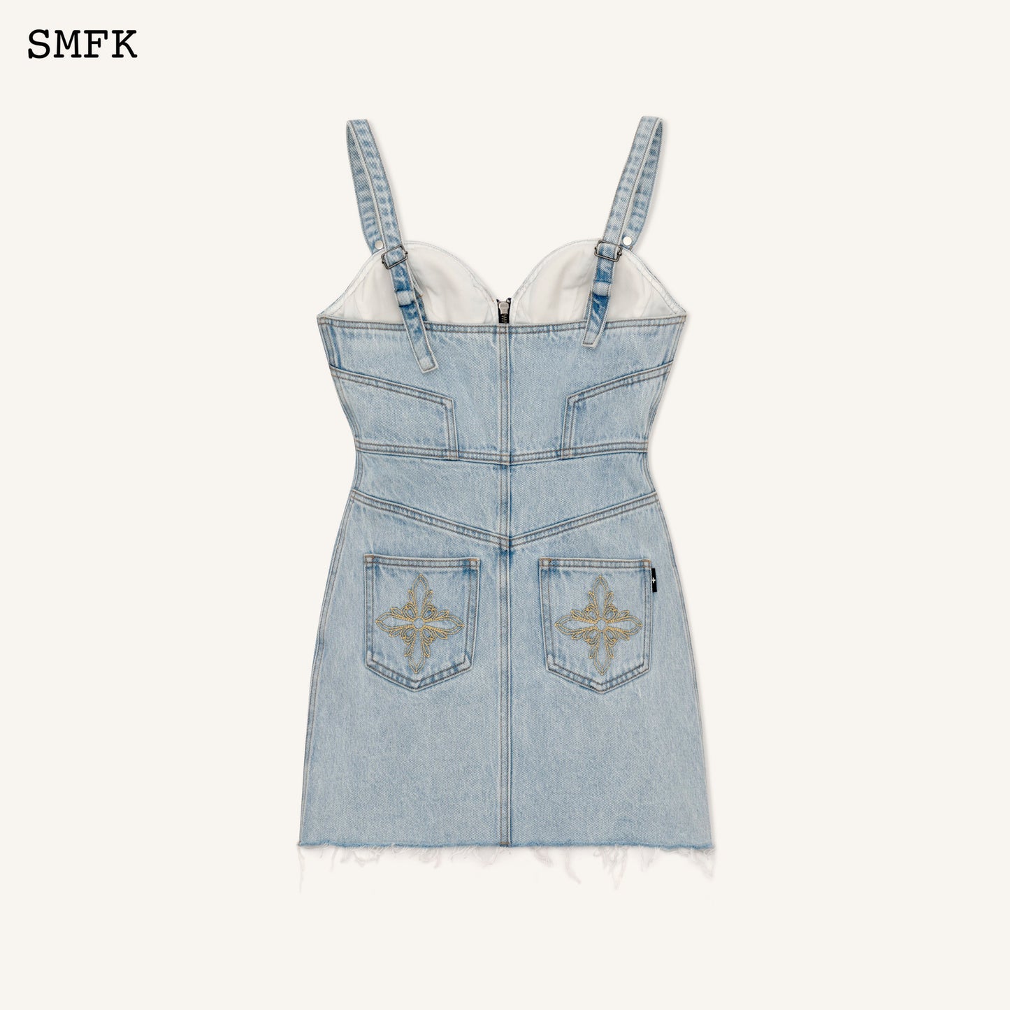 WILDWORLD ROCK DENIM SHORT DRESS SKY BLUE