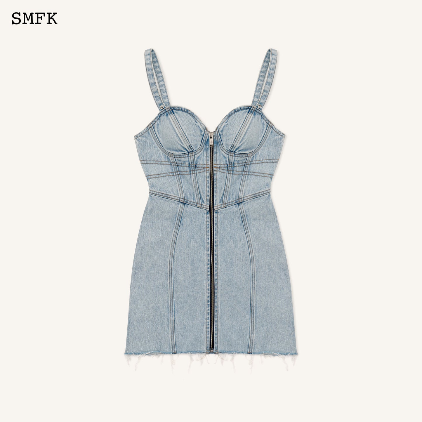 WILDWORLD ROCK DENIM SHORT DRESS SKY BLUE