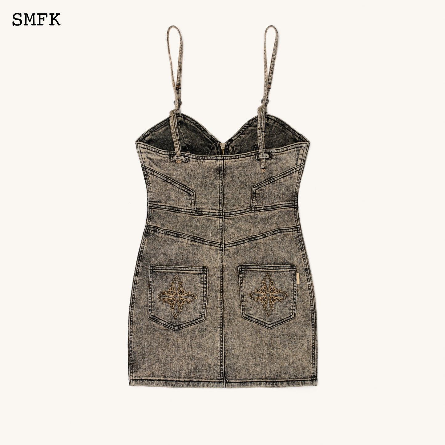 Compass Mustang biker denim skirt Dusk Color