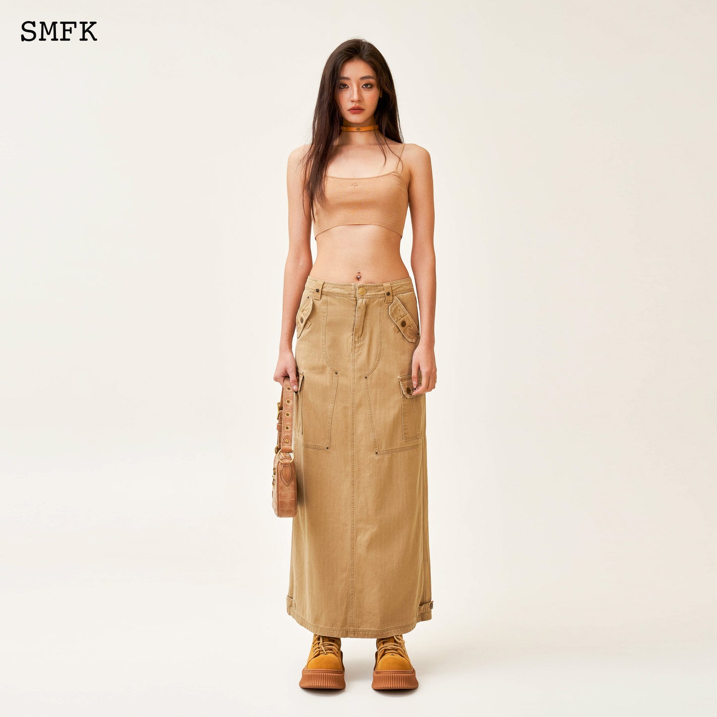 Ancient Myth Mustang Workwear Maxi Dress Wheat