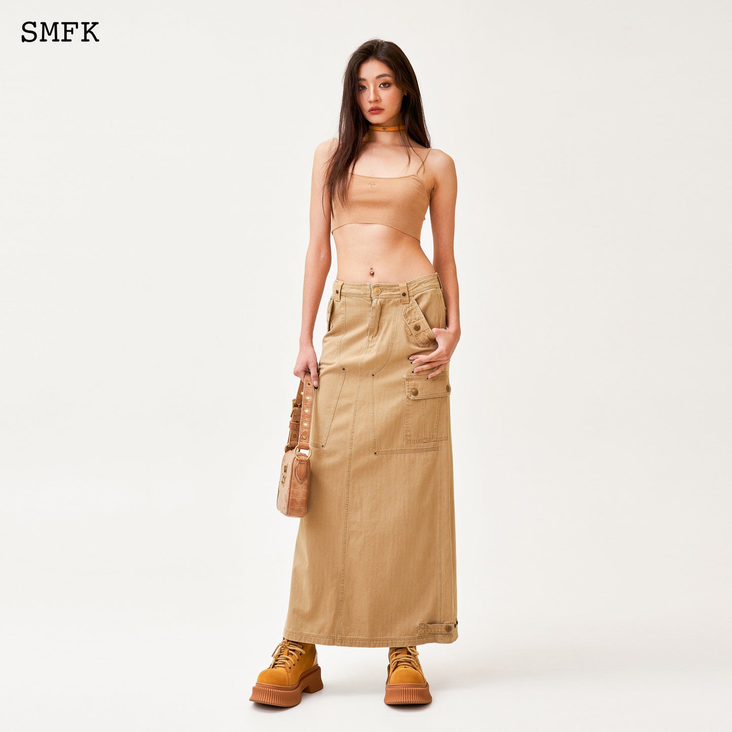 Ancient Myth Mustang Workwear Maxi Dress Wheat