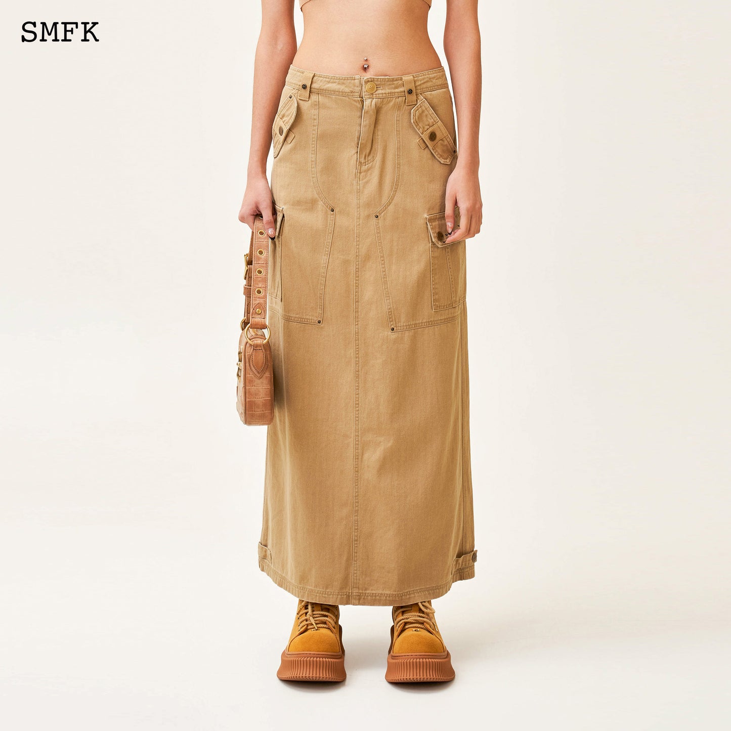 Ancient Myth Mustang Workwear Maxi Dress Wheat