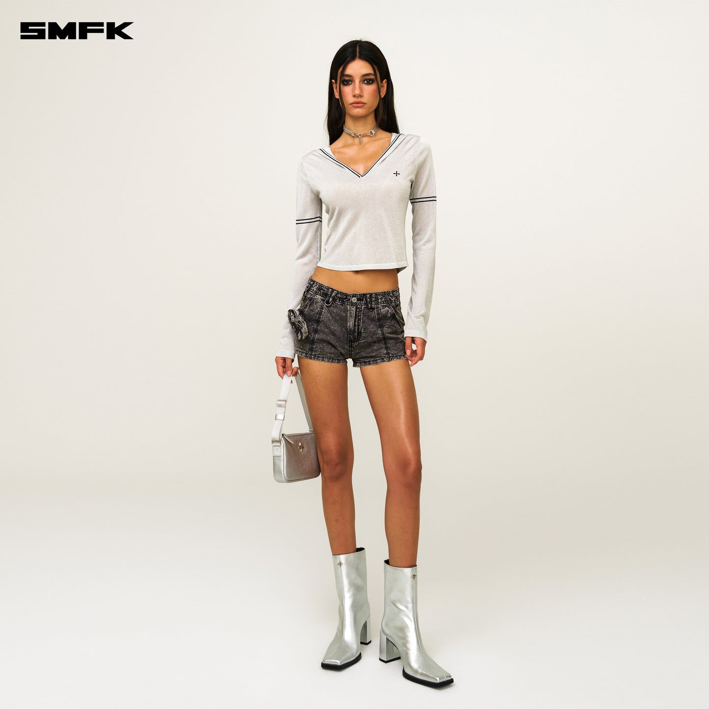 Future Nebula Knitting Hoodie Nebula Silver