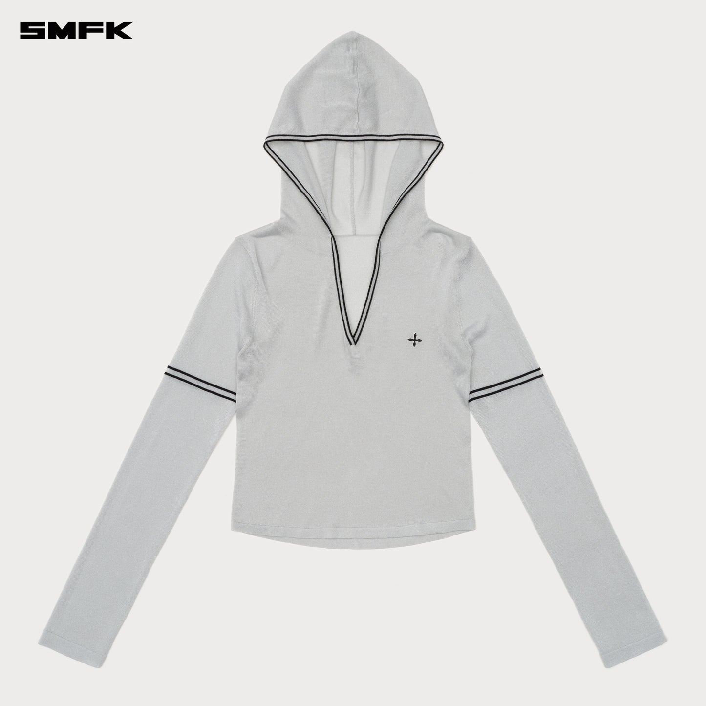 Future Nebula Knitting Hoodie Nebula Silver