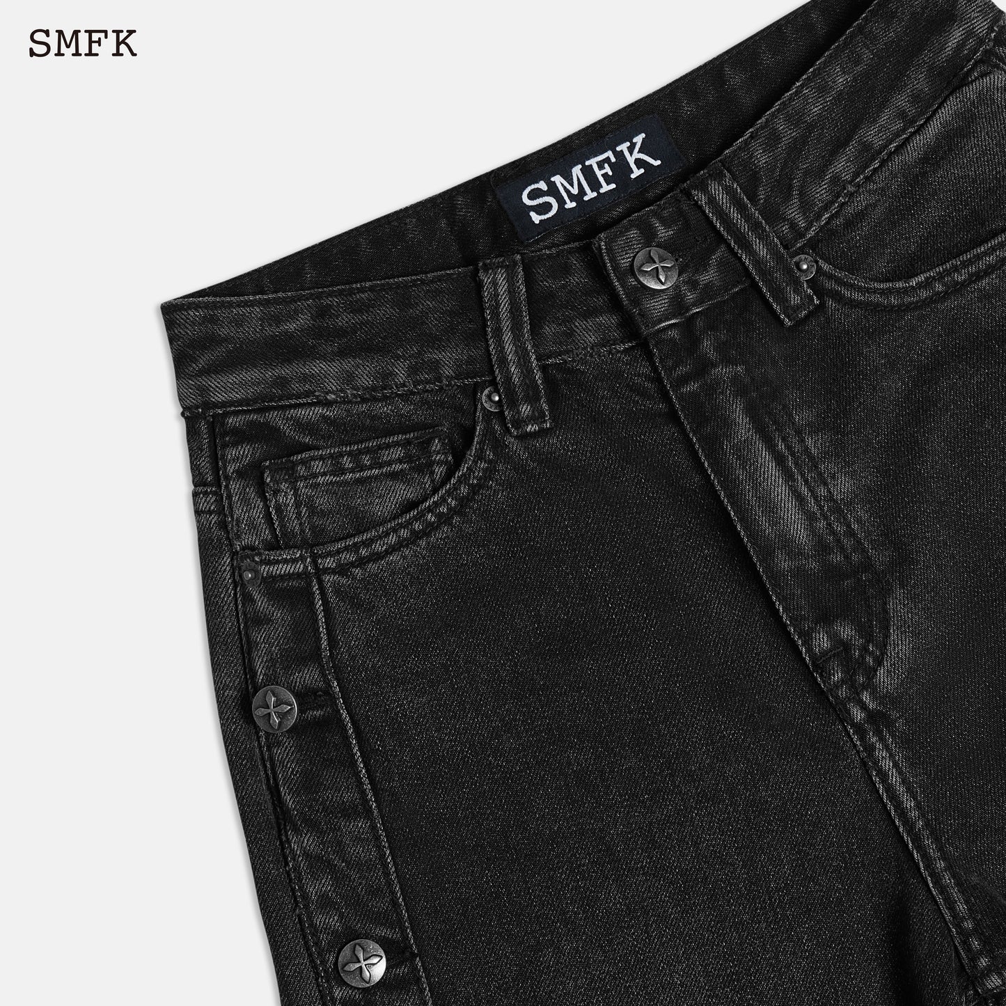 SKATEBOARD DECONSTRUCTED JEANS BLACK