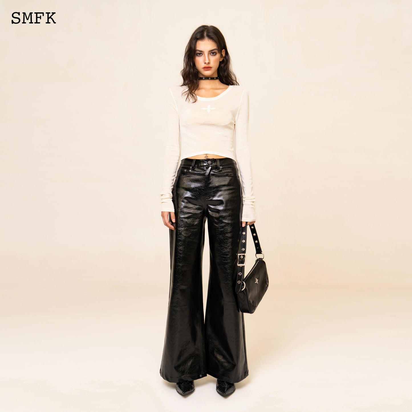 WILDWORLD LOOSE LEATHER TROUSERS