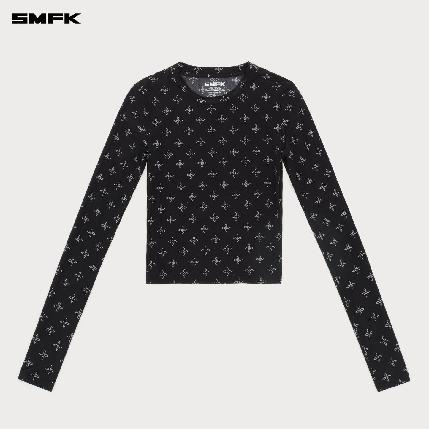 Compass Hug Embrace Hand Painted Garden Slim Fit Top Black Garden