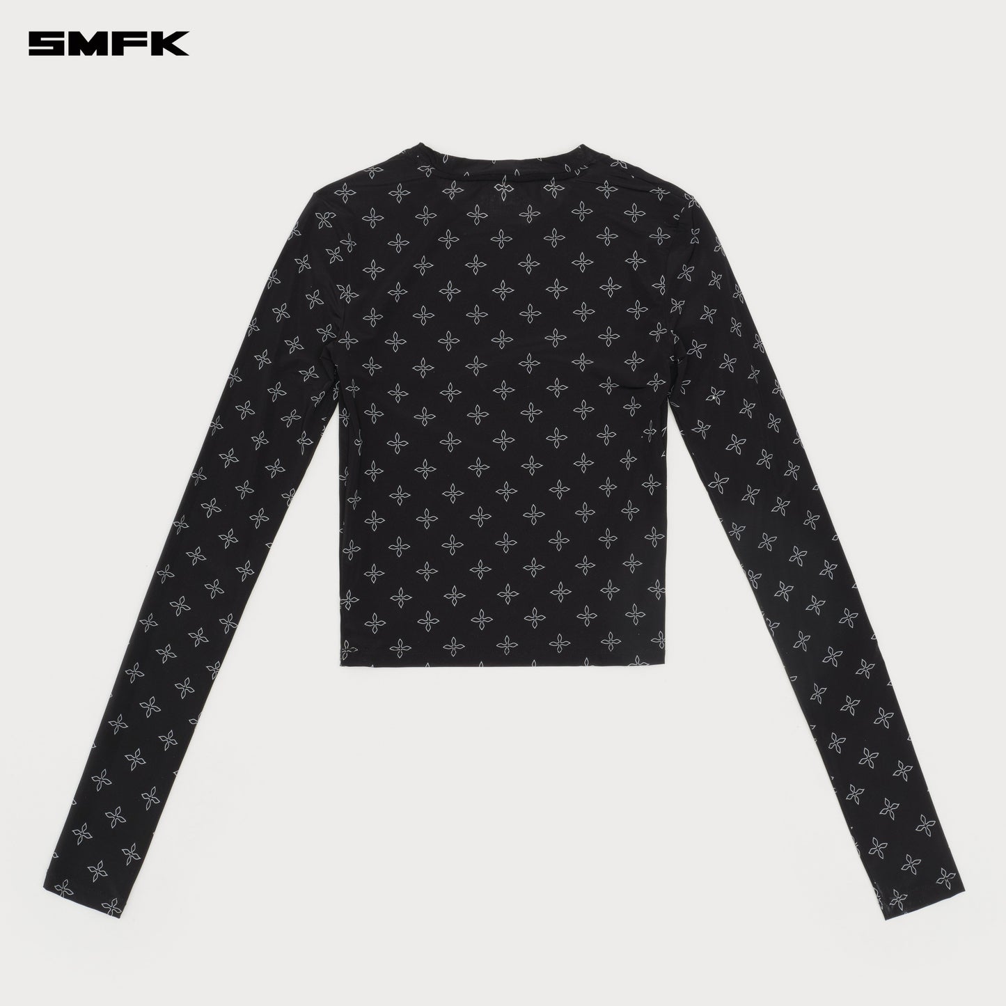 Compass Hug Embrace Hand Painted Garden Slim Fit Top Black Garden