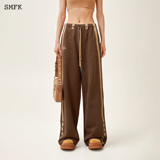 Compass Explorer Wide Leg Sweatpants Forest Brown