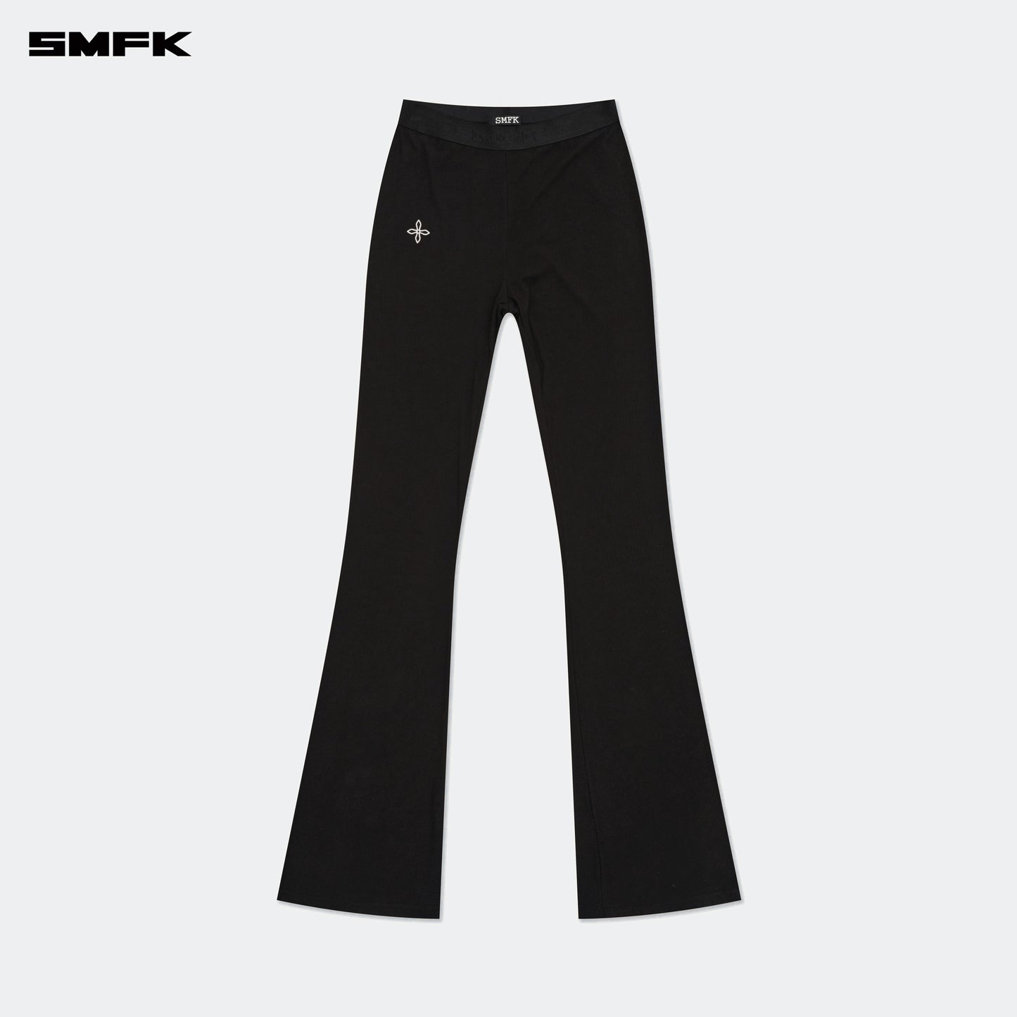 Compass Hug Embrace High Waisted Sweat Flare Pants Wilderness Black