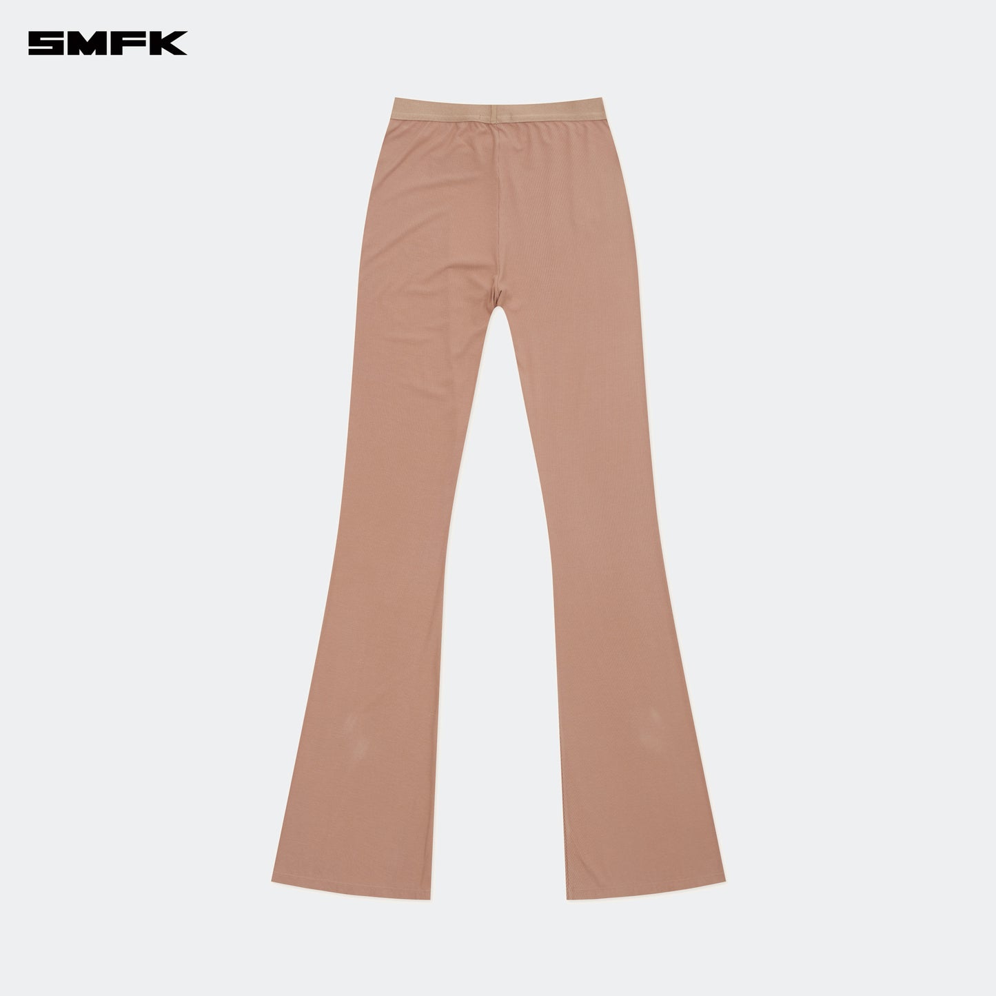 Compass Hug Embrace High Waisted Sweat Flare Pants Dark Skin Color