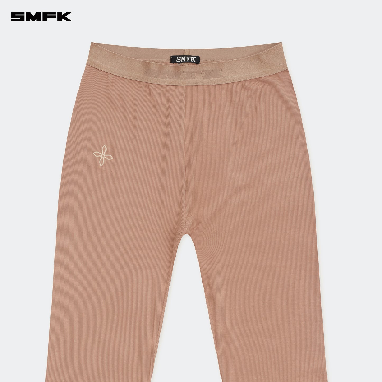 Compass Hug Embrace High Waisted Sweat Flare Pants Dark Skin Color