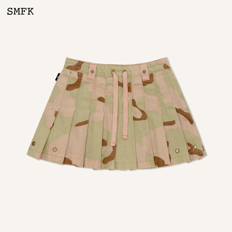 WILDWORLD DESERT CAMOUFLAGE PLEATED MINI SKIRT