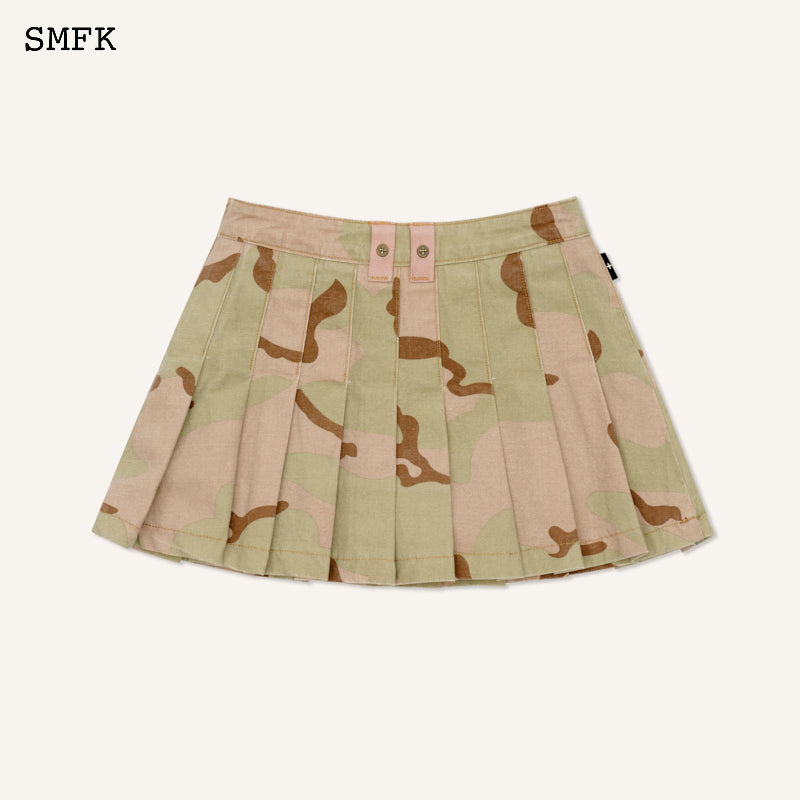 WILDWORLD DESERT CAMOUFLAGE PLEATED MINI SKIRT