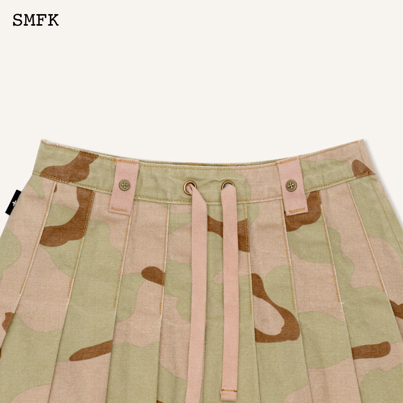 WILDWORLD DESERT CAMOUFLAGE PLEATED MINI SKIRT