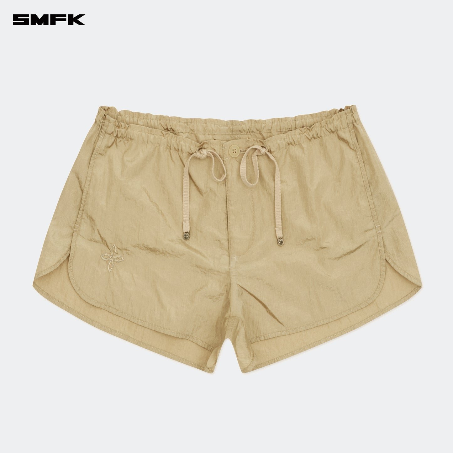 Ancient Myth Alloy Skin Low Rise Jogger Shorts Gold