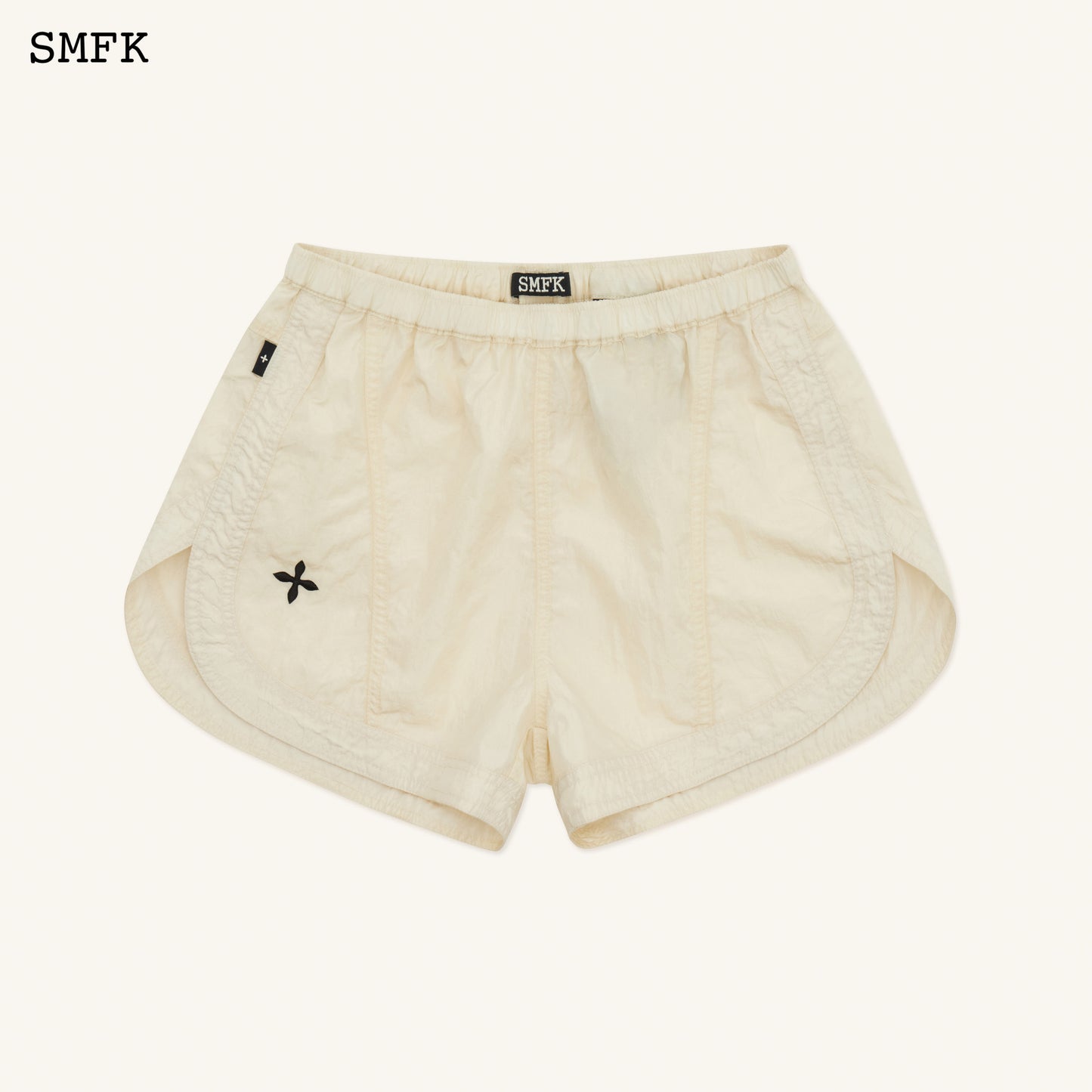 Ancient Myth Viper Alloy Skin Jogger Shorts Milk White