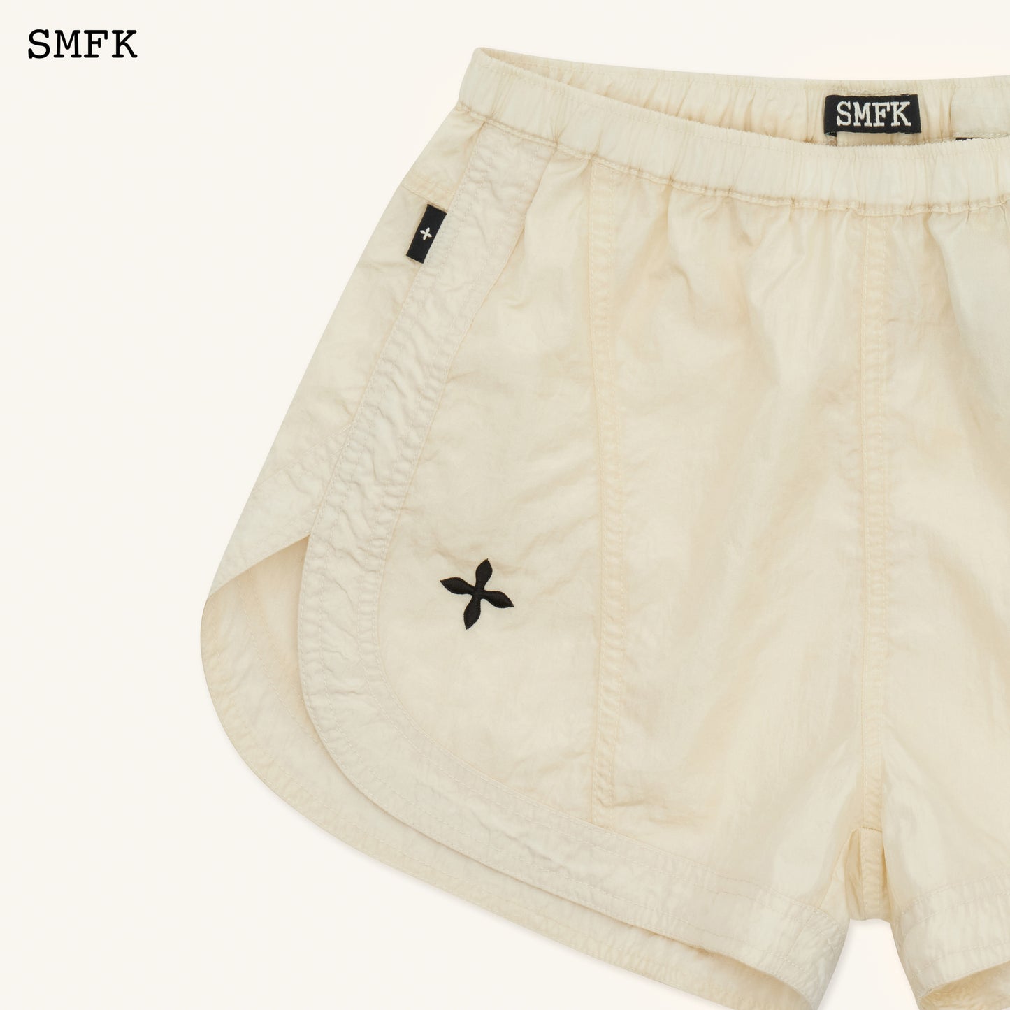 Ancient Myth Viper Alloy Skin Jogger Shorts Milk White