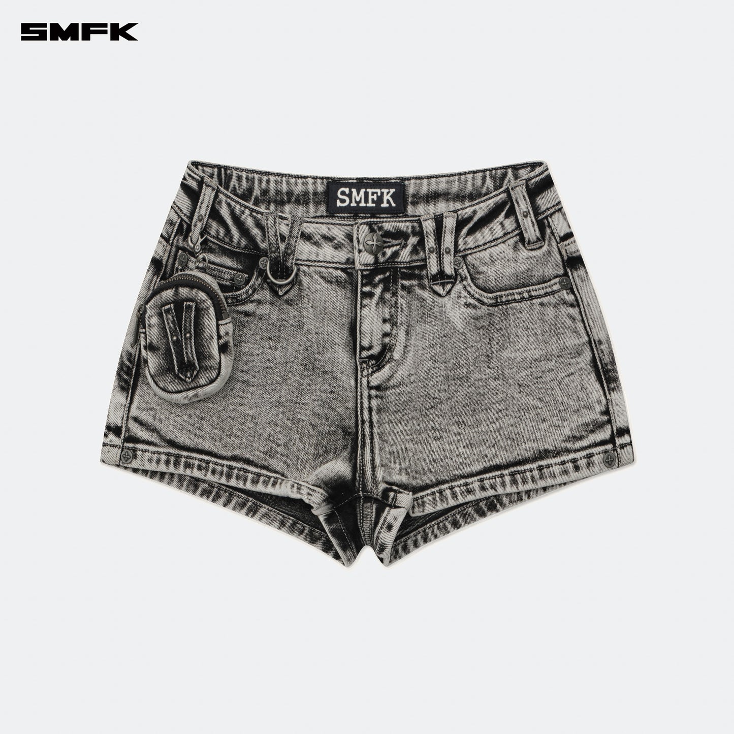 Compass Mustang Rock Low Rise Denim Shorts Cement Gray