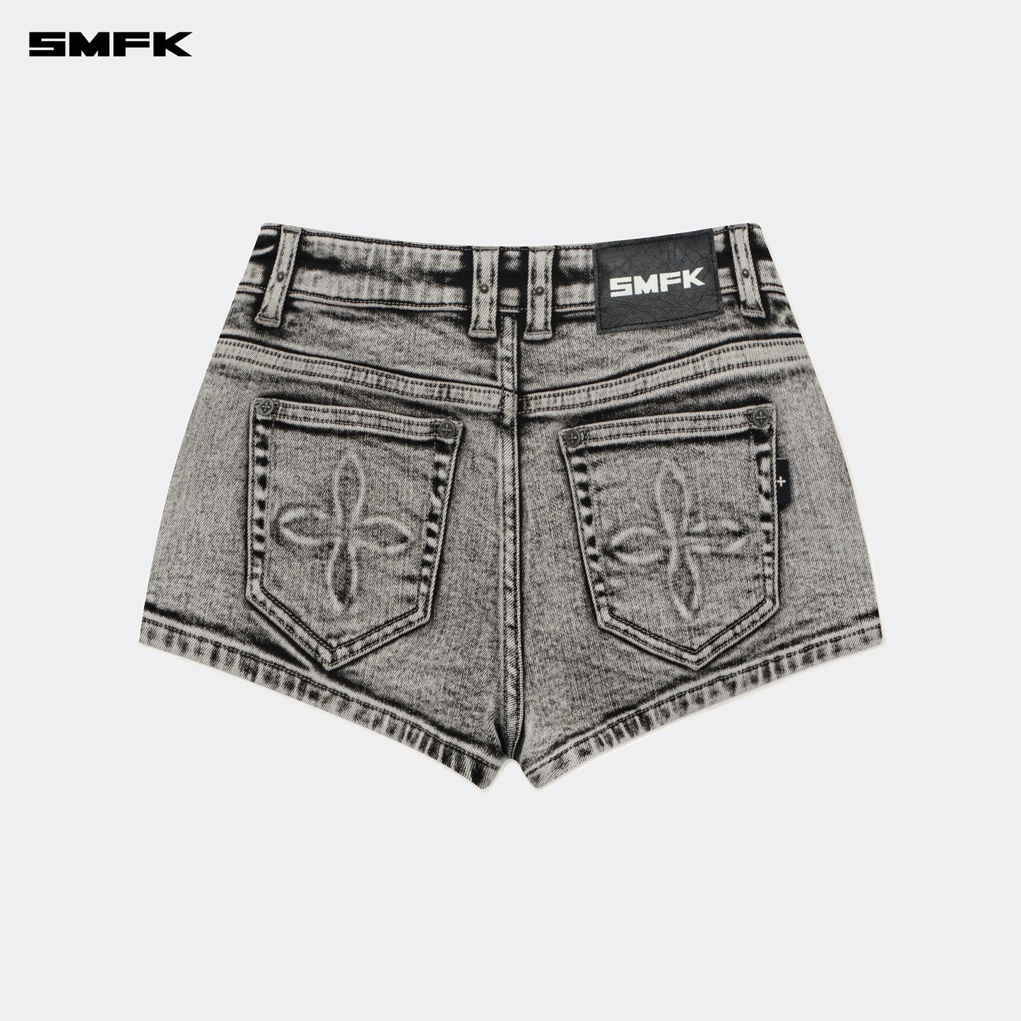 Compass Mustang Rock Low Rise Denim Shorts Cement Gray