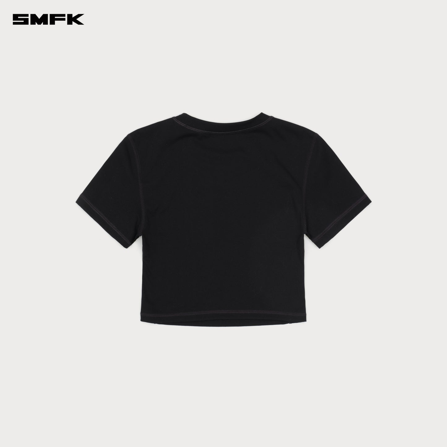 Compass Wave Body-shaping Skin Crop Tee Wild Black