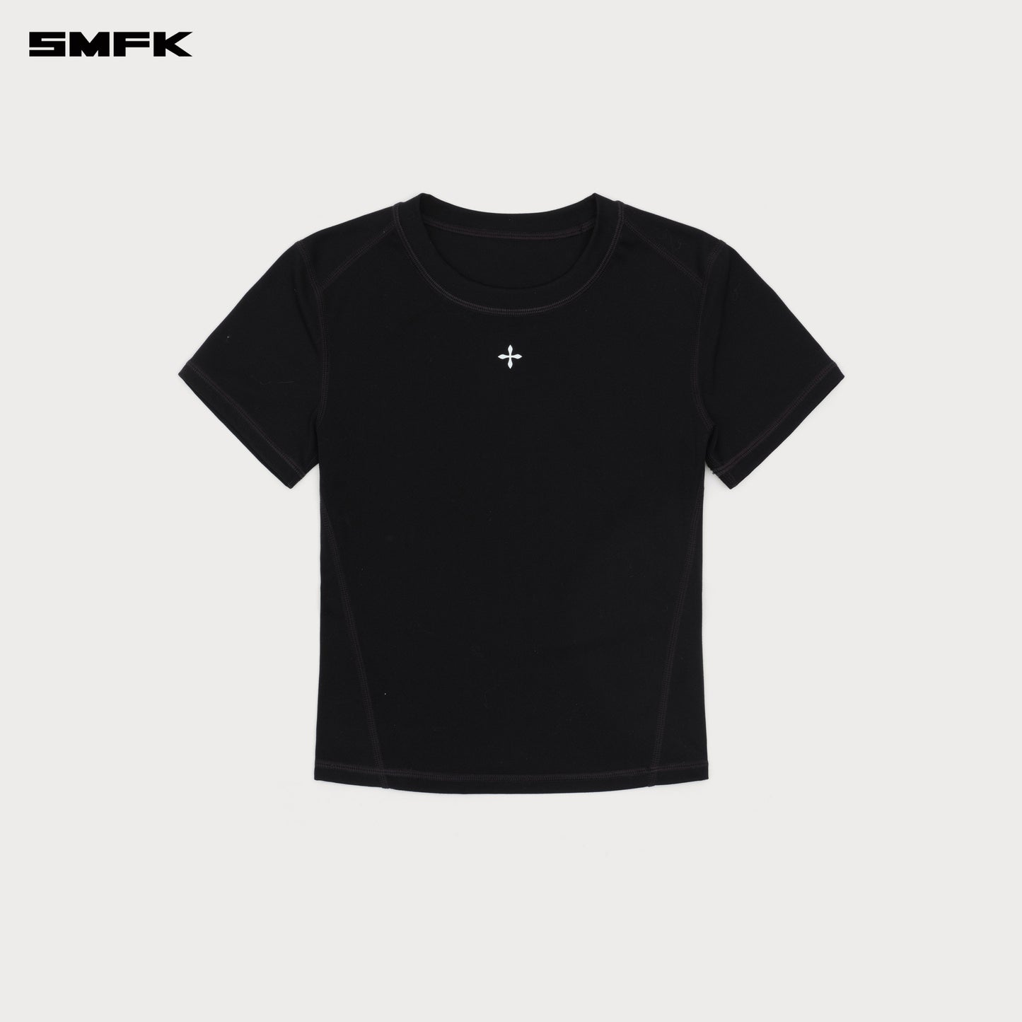 Compass Wave Body-shaping Skin Tee Wild Black