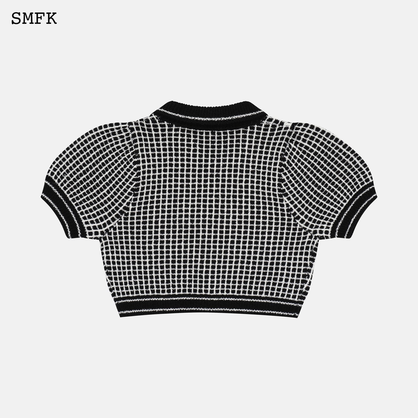 CAMPUS BLACK AND WHITE CHECKERED POLO