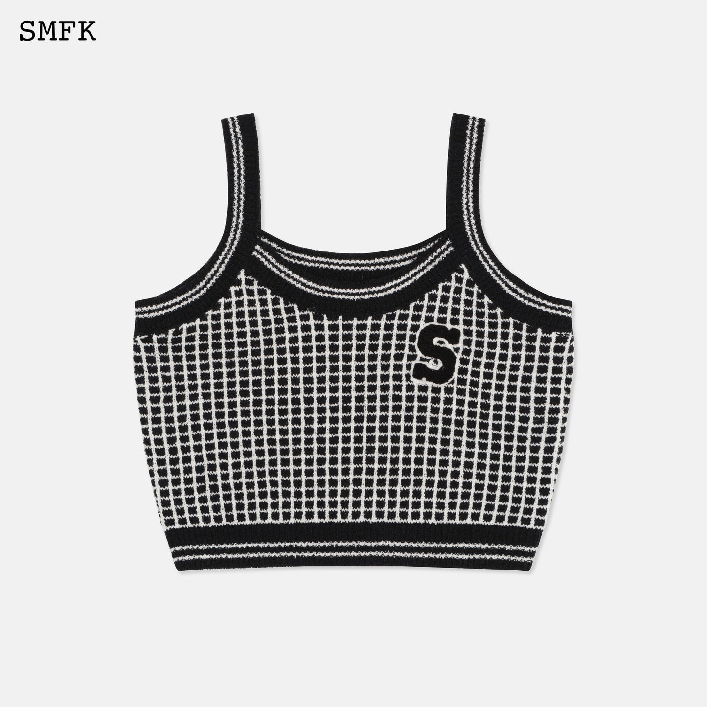 COMPASS RETRO BLACK AND WHITE CHECKERED SPORT VEST