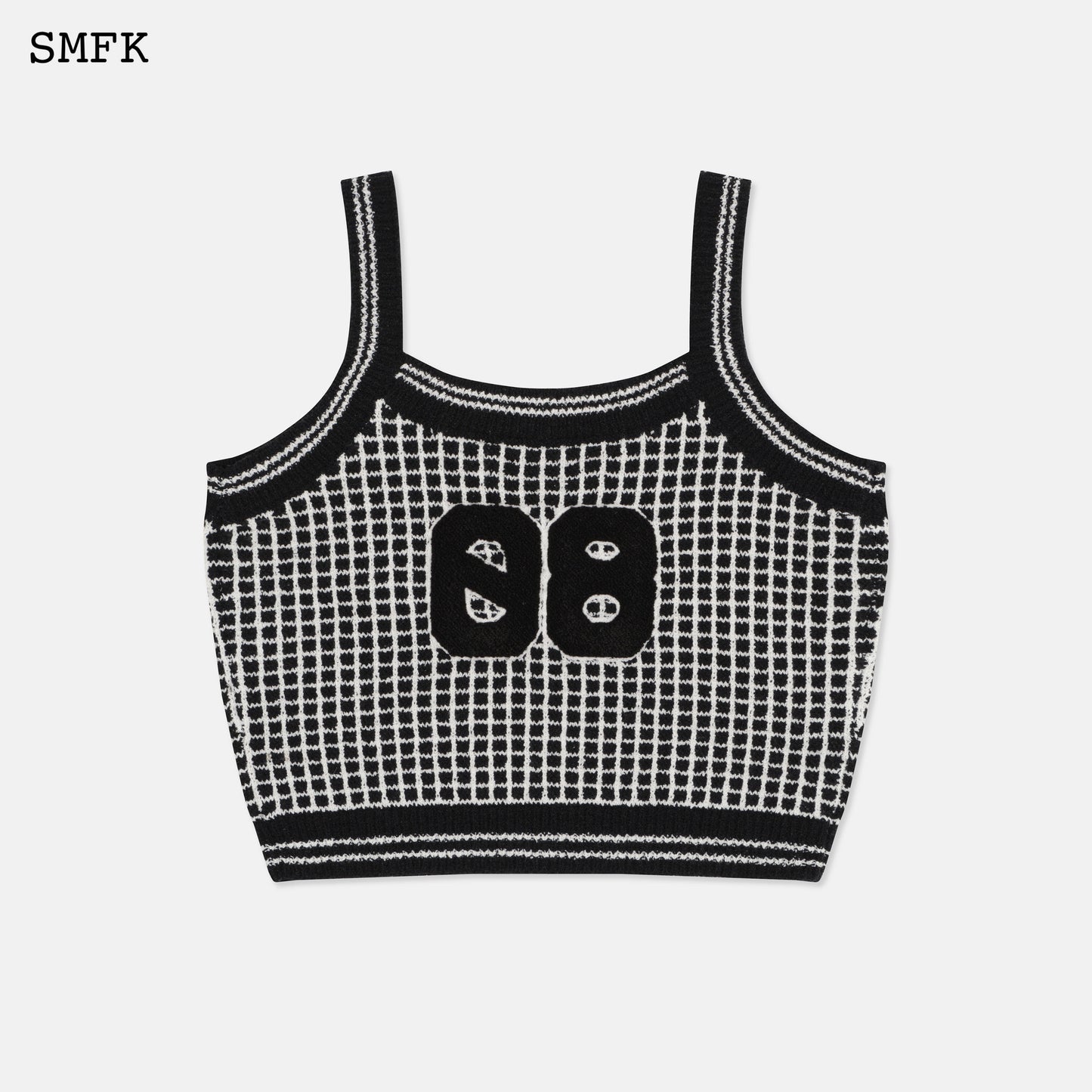 COMPASS RETRO BLACK AND WHITE CHECKERED SPORT VEST