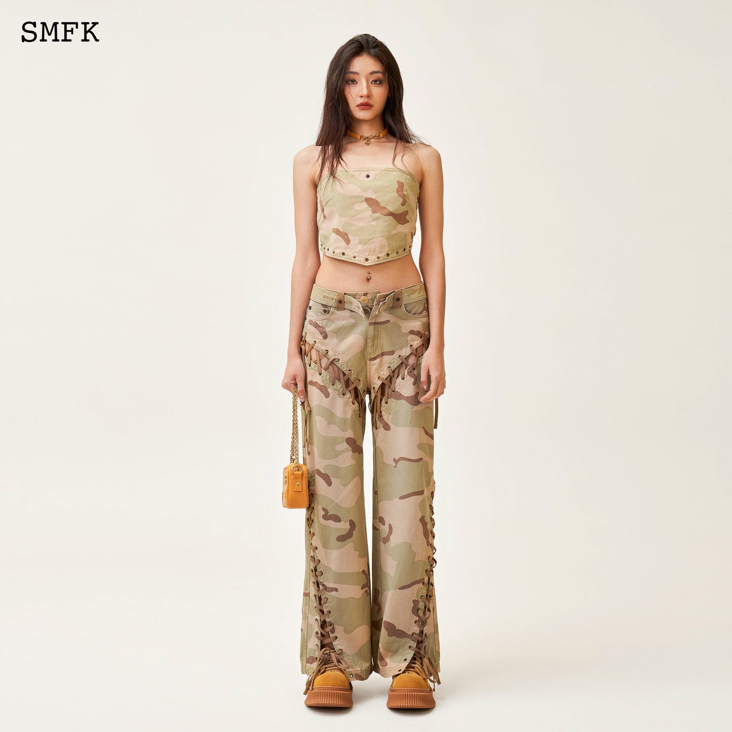 Ancient Myth Desert Camouflage Scarf Bustier Desert Camouflage