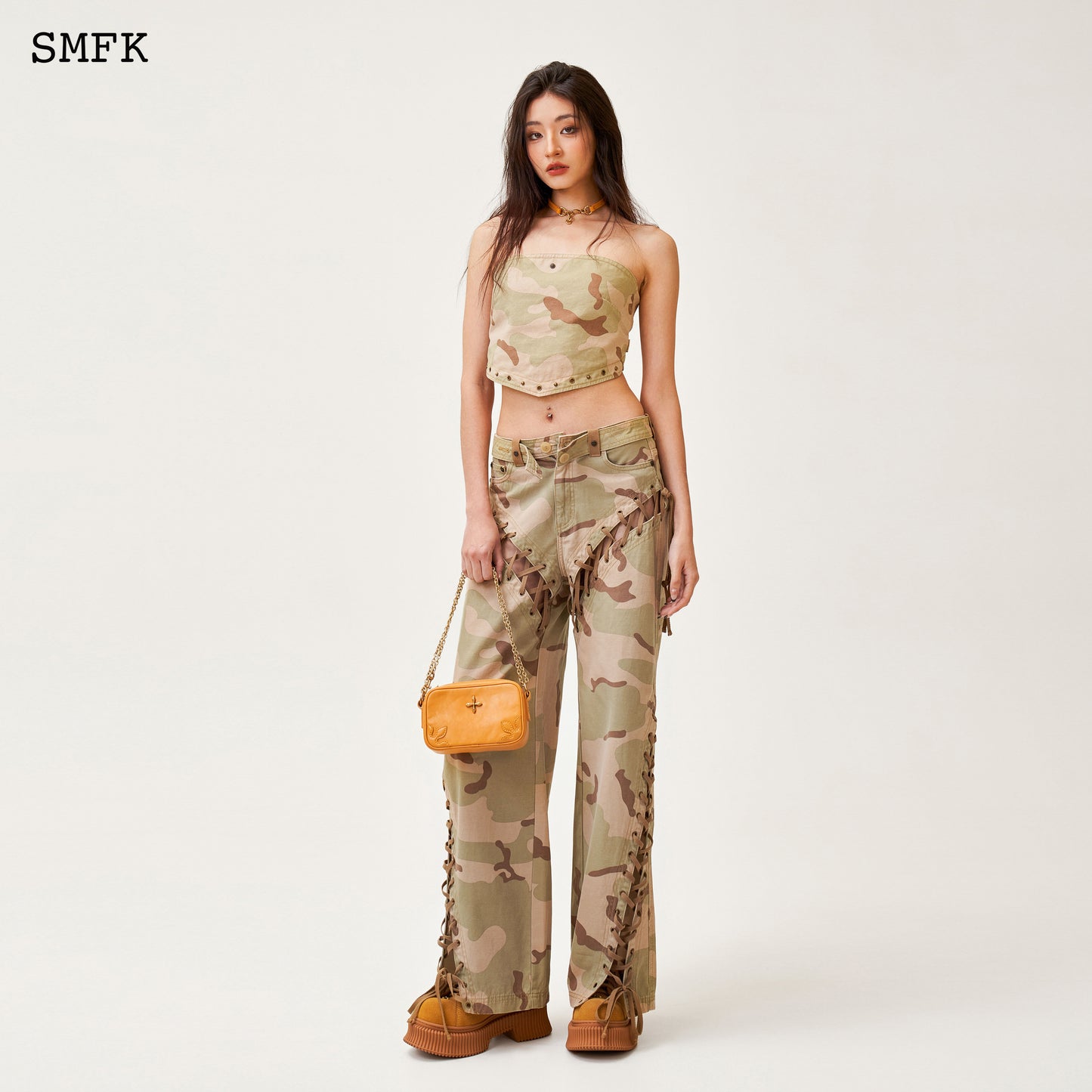 Ancient Myth Desert Camouflage Scarf Bustier Desert Camouflage