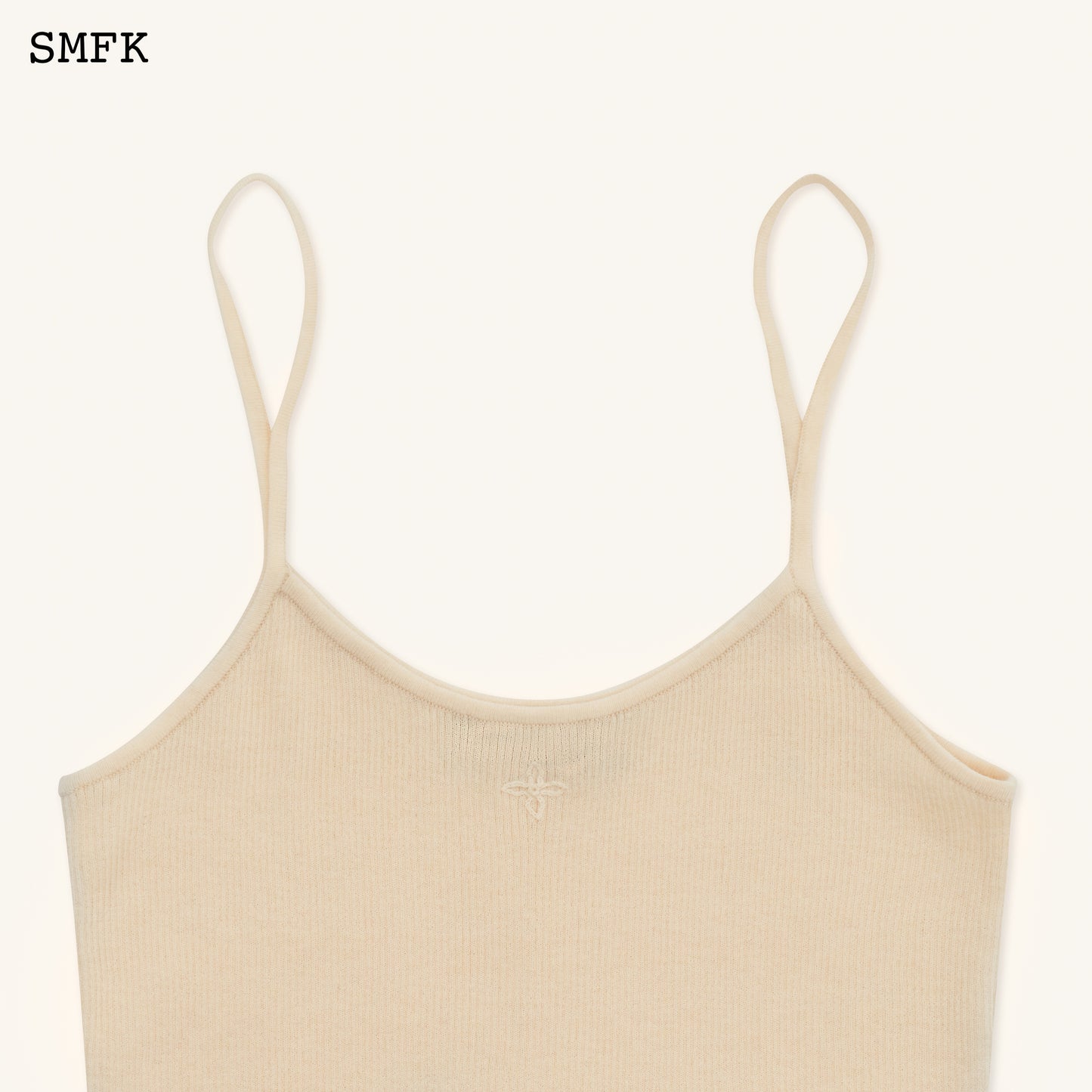 Compass Cross Classic Knit Camisole Cream color