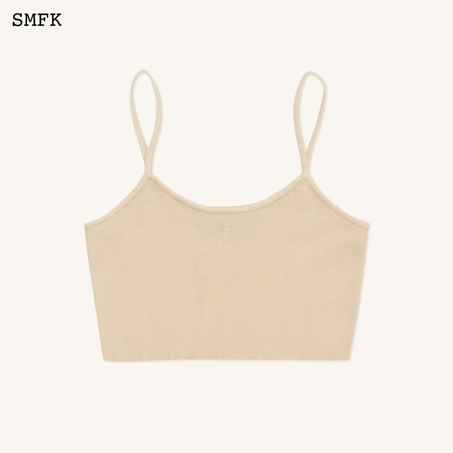 Compass Cross Classic Knit Ultra Short Camisole Cream color