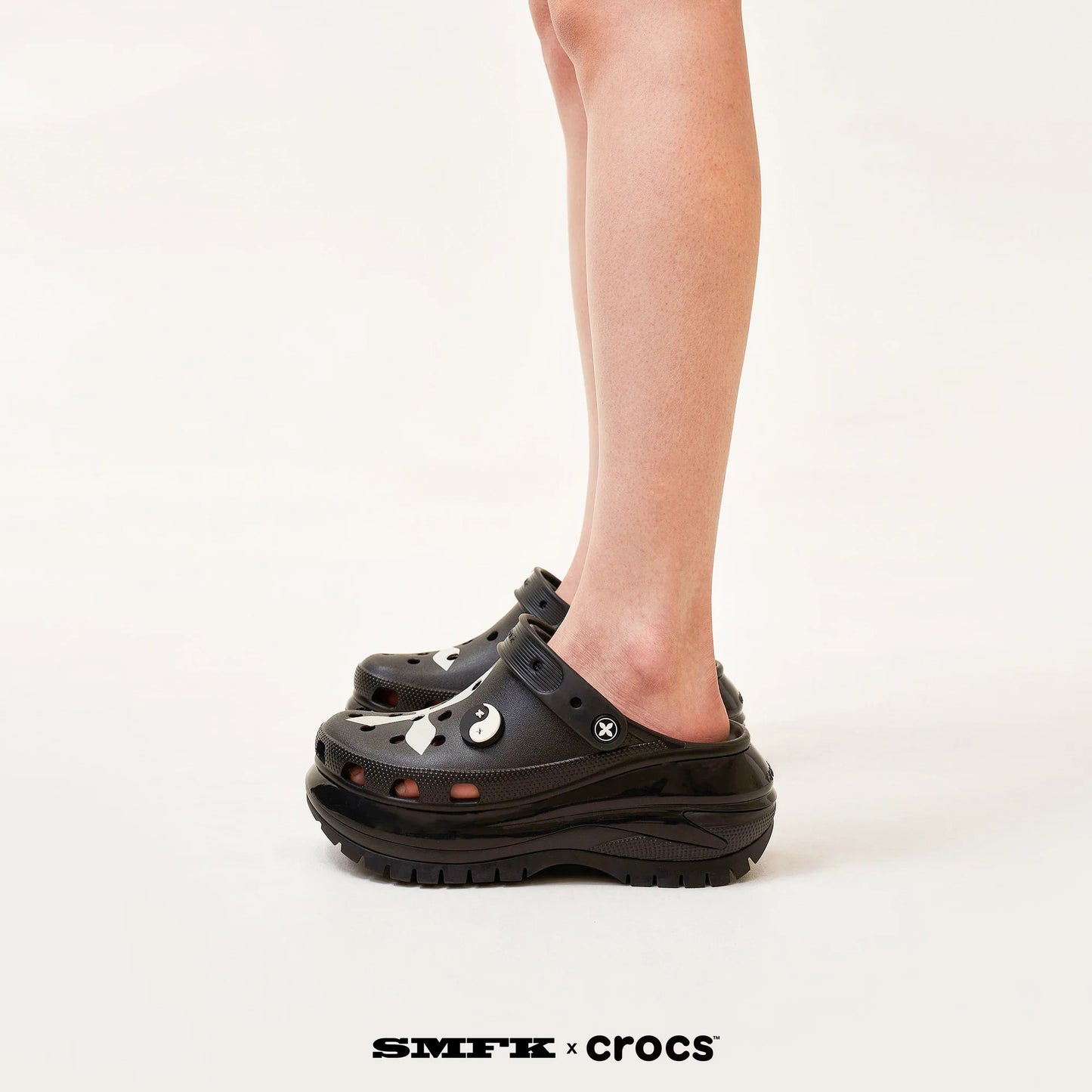 SMFK x Crocs Joint Collection Light Wheel Hole Shoes/Spotted Black