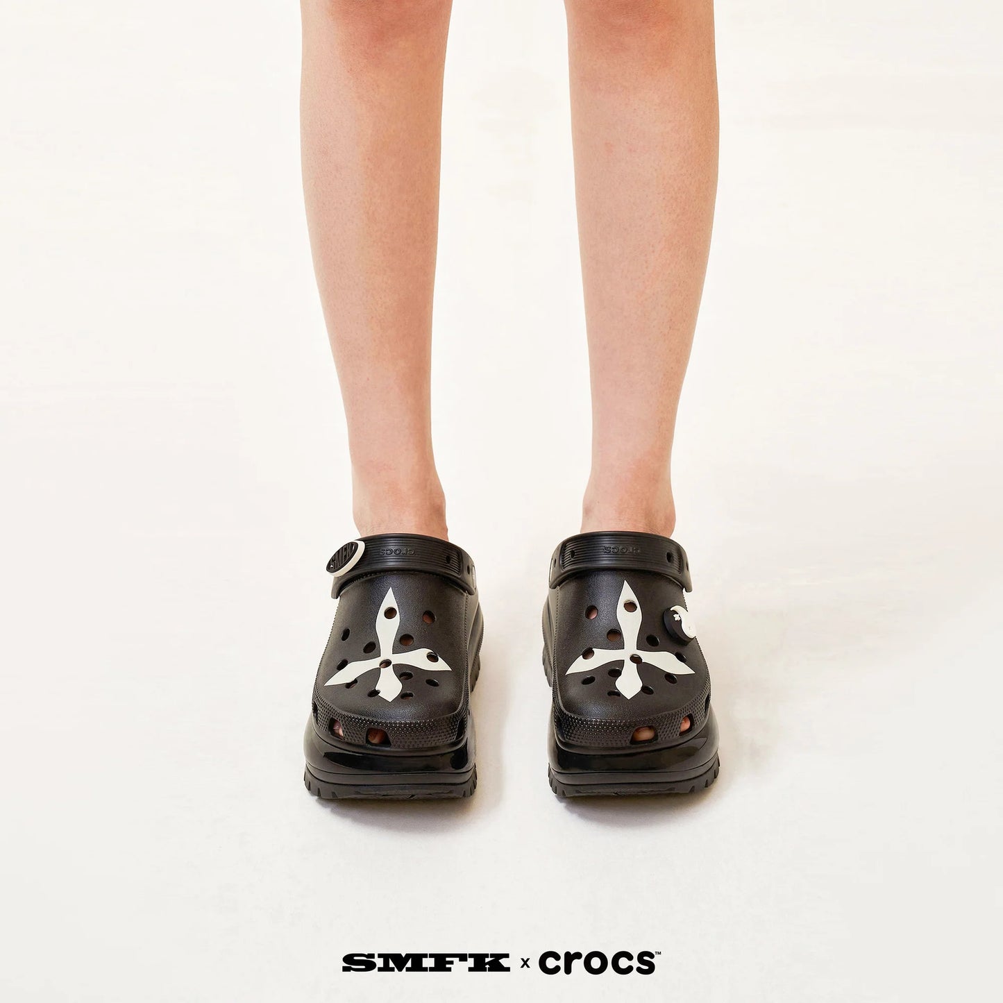 SMFK x Crocs Joint Collection Light Wheel Hole Shoes/Spotted Black