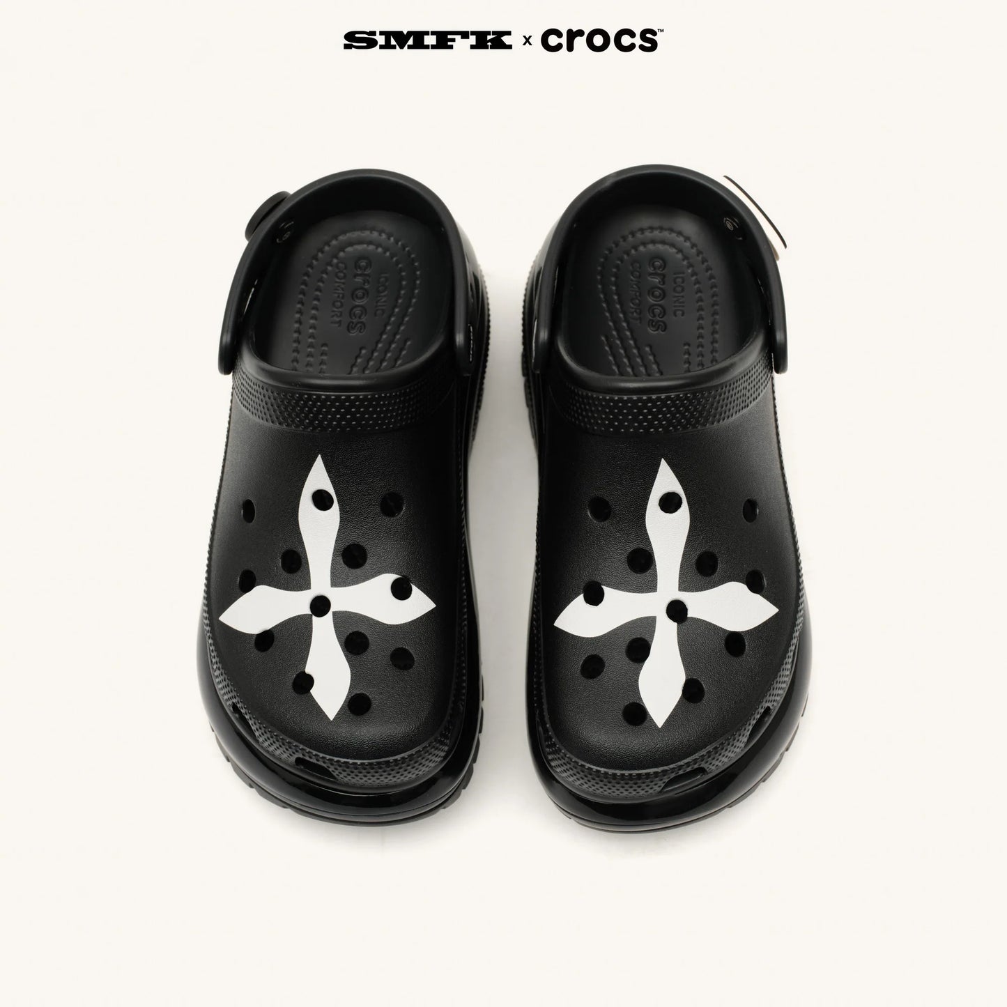 SMFK x Crocs Joint Collection Light Wheel Hole Shoes/Spotted Black