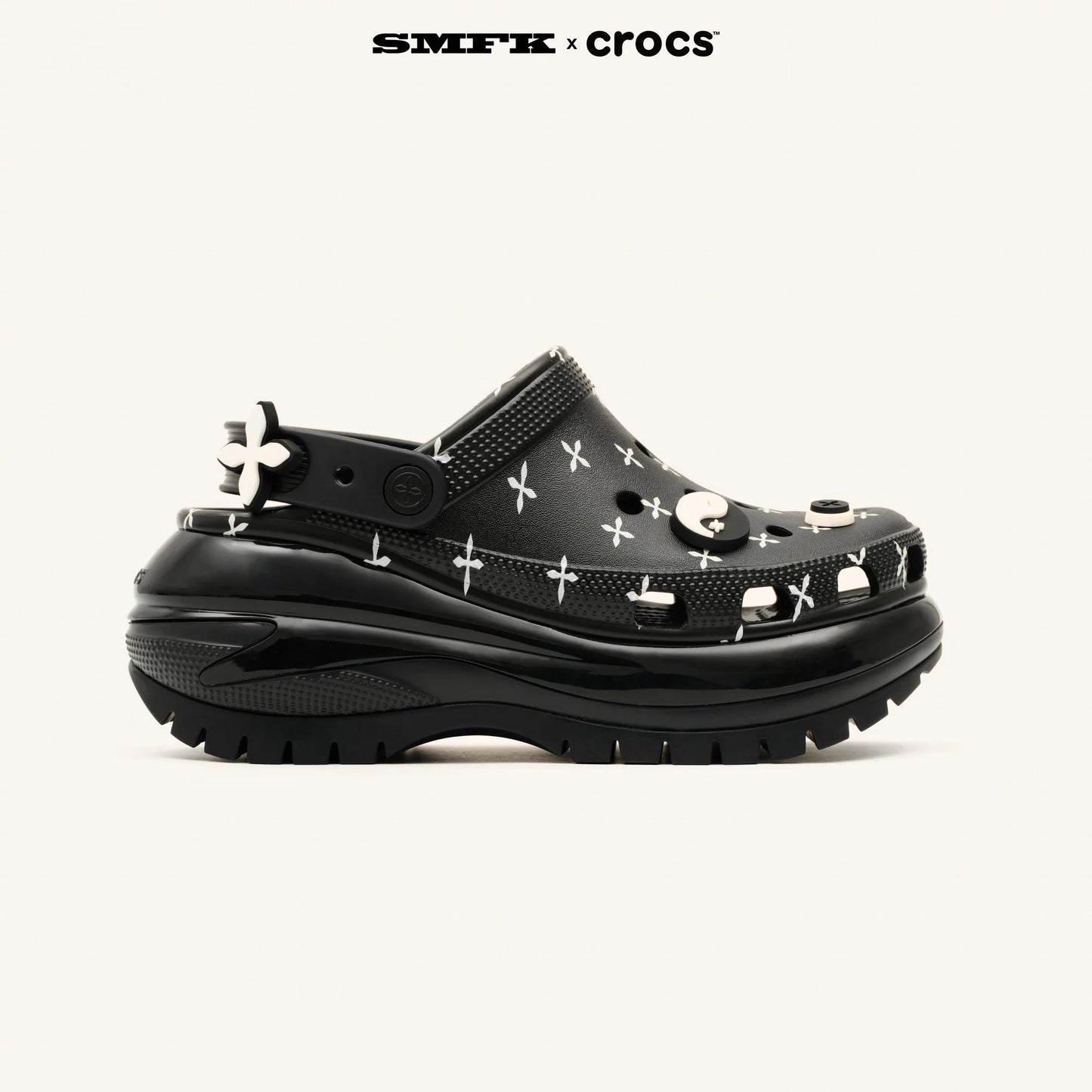 SMFK x Crocs Joint Collection Light Wheel Hole Shoes/Spotted Black