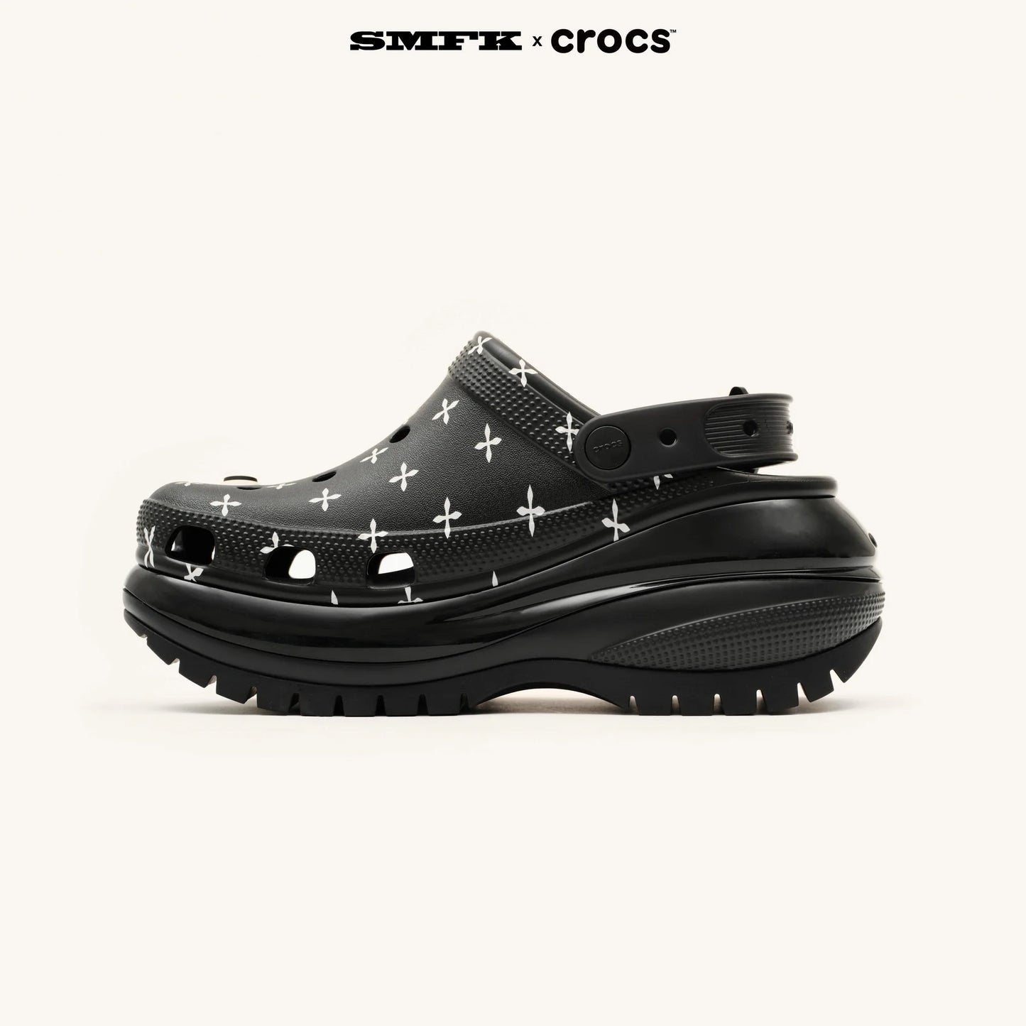 SMFK x Crocs Joint Collection Light Wheel Hole Shoes/Spotted Black