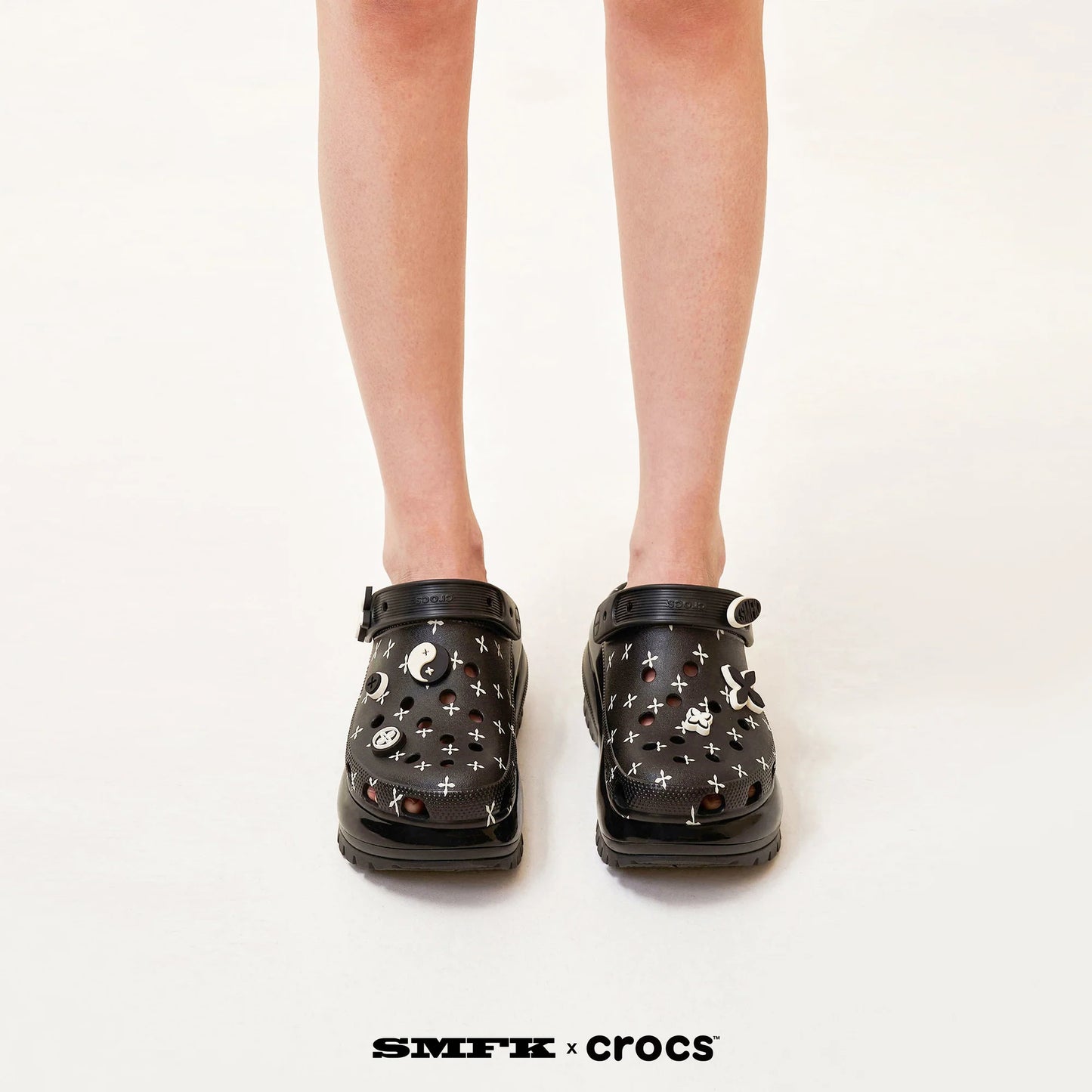 SMFK x Crocs Joint Collection Light Wheel Hole Shoes/Spotted Black