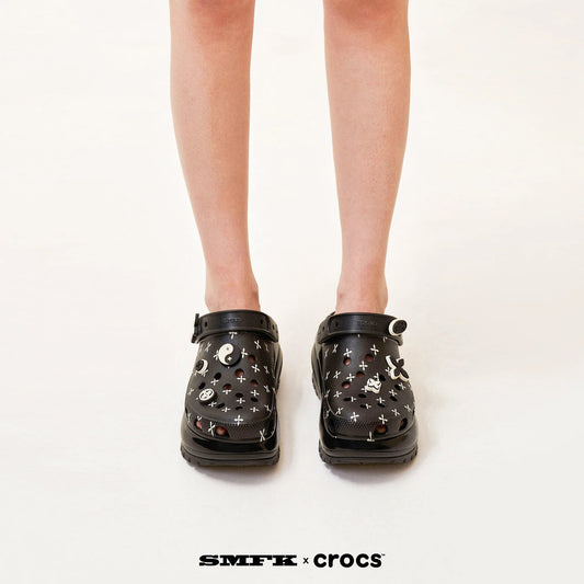 SMFK x Crocs Joint Collection Light Wheel Hole Shoes/Spotted Black